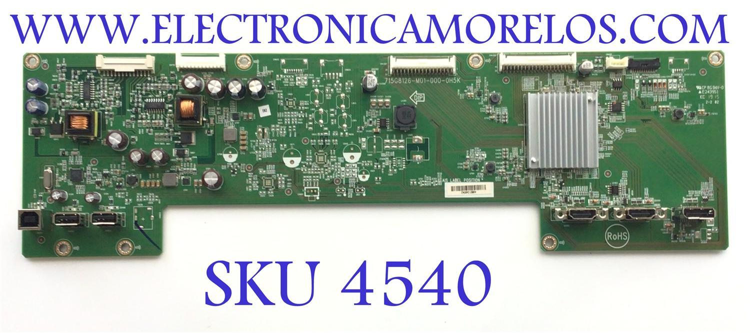 MAIN PARA TV VIZIO / NUMERO DE PARTE GQFCB0HP054 / 715G8126-M01-000-0H5K / A9801245342 / 4607210M0116 / DISPLAY M320DVN01.0 / MODELO ''32''